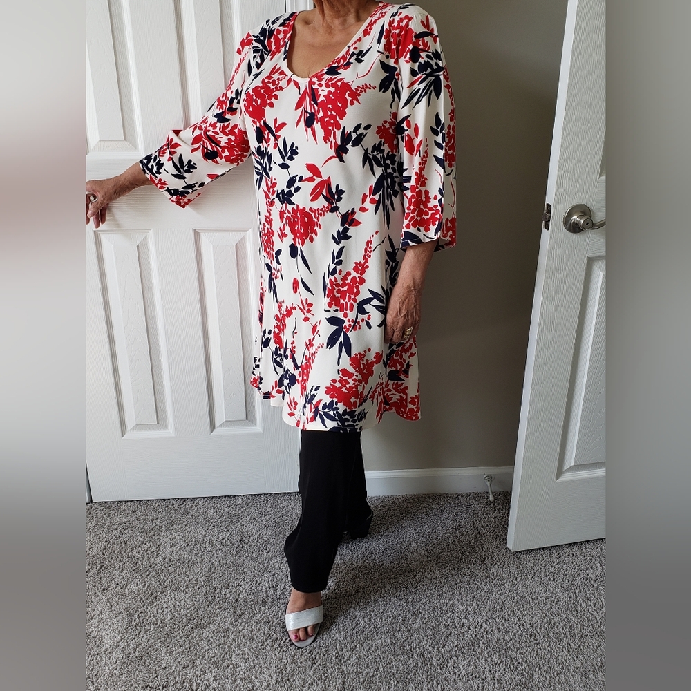 💫Masai Red, White, Navy Blue Tunic/Dress - Size XXL💫